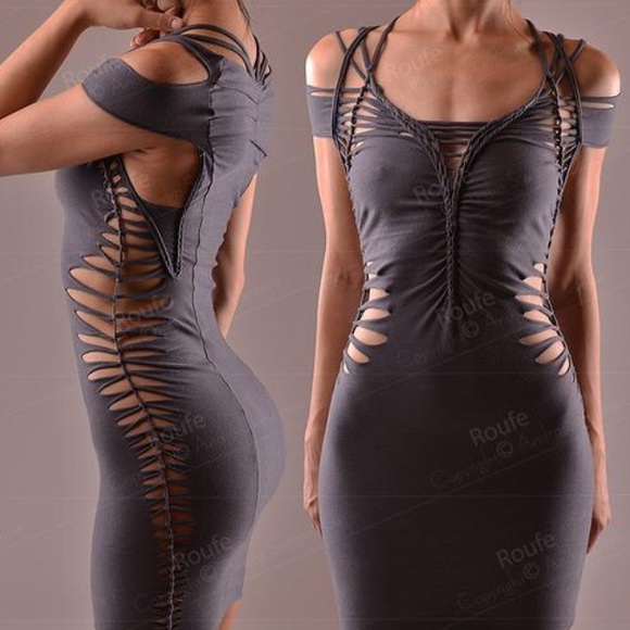 Roufe Dresses & Skirts - Slash Bodycon Dress